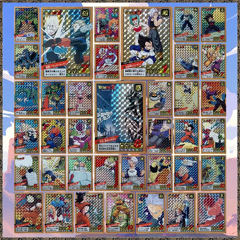 Фото Аниме-карточки Dragon Ball DIY ACG: Крилин, Андроид 18, Фриза, Броли, Транкс, Бульма. Светоотражающие коллекционные игровые карточки. Подарок на день рождения. №1