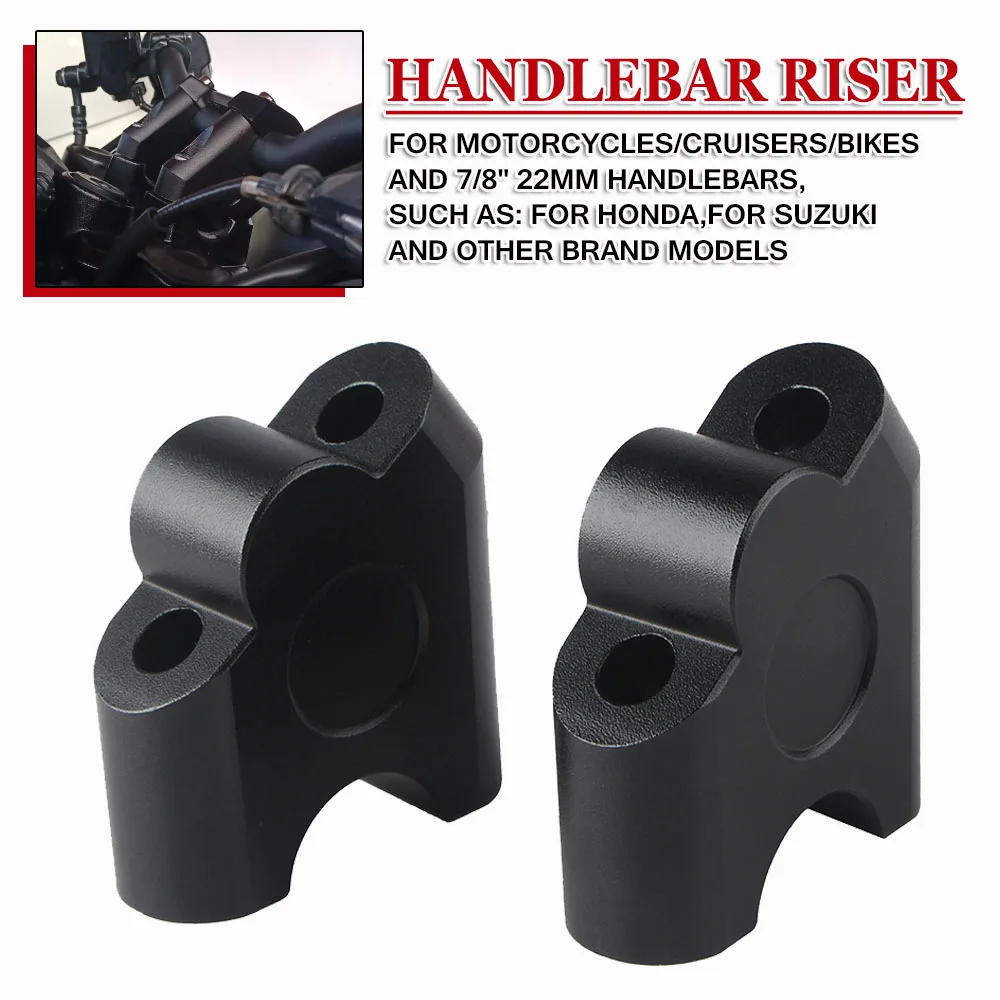 

For Suzuki GS 500 For Kawasaki Z300 2019 Universal Motorcycle 7/8 22mm Handlebars Handle Bar Riser Clamp Back Move Mount Adapter