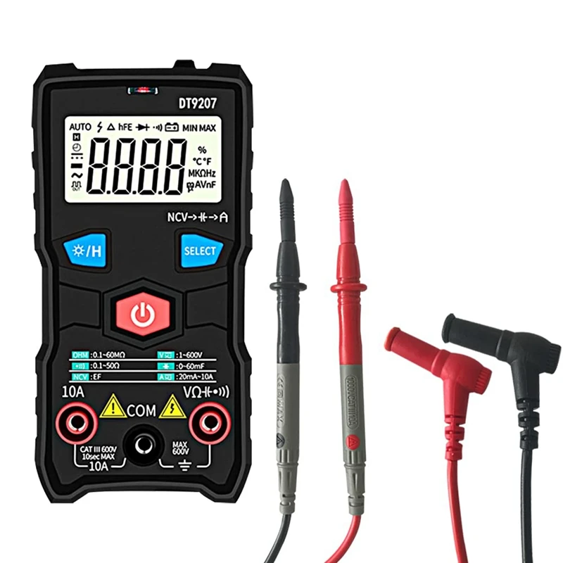

Multimeter DC/AC Portable LCD Display Non-Contact Induced Voltage Tester 6000 Count Voltmeter