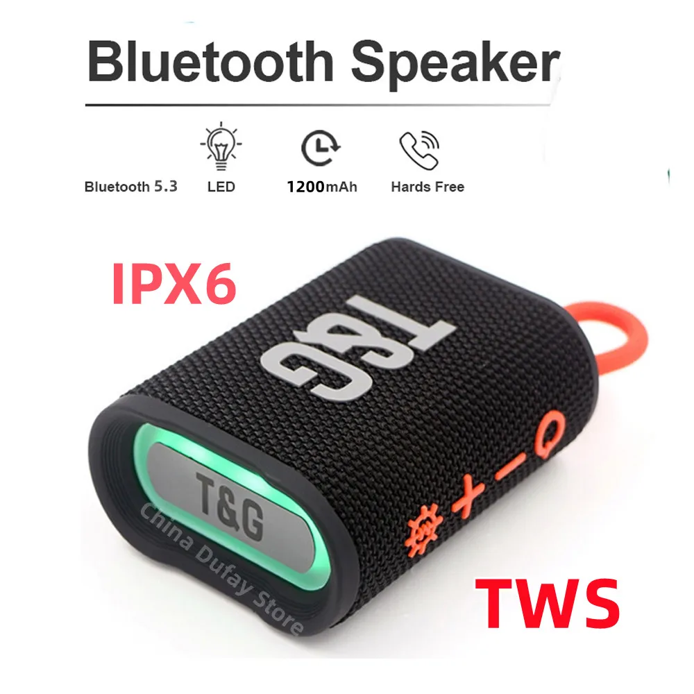 Беспроводной Bluetooth-динамик Caixa De Som TG396 TWS звуковая коробка IPX7 Портативный Hi-Fi