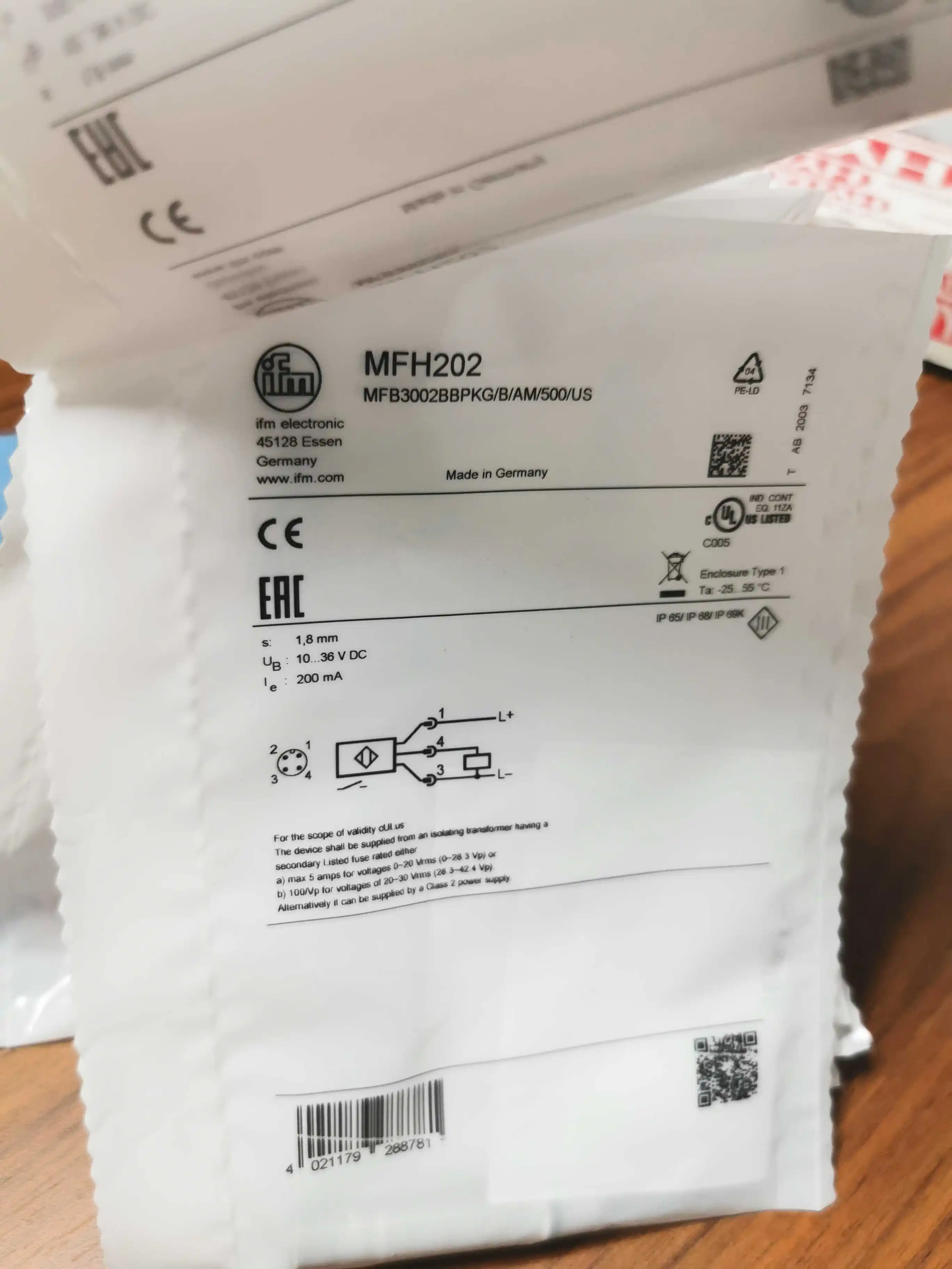 Новый оригинальный фотоэлектрический датчик IFM MFH202 MFH200