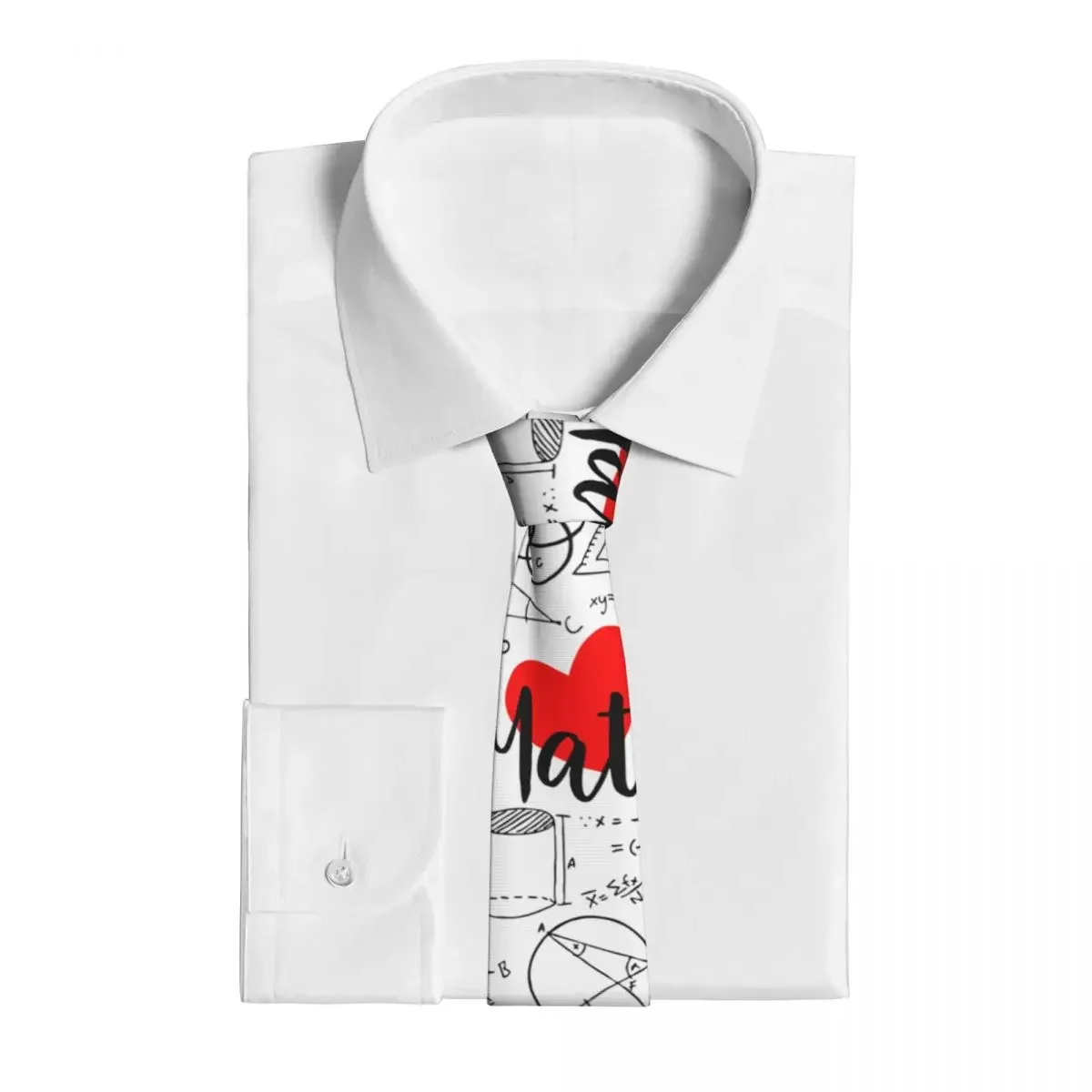 Галстук унисекс с математическим рисунком Повседневный из полиэстера