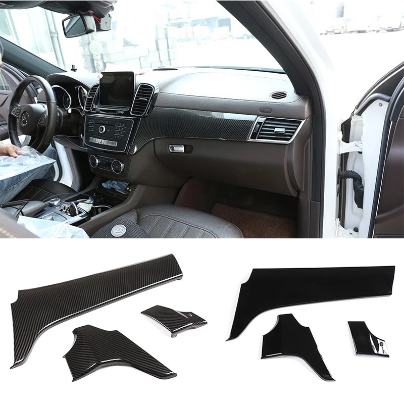 For Mercedes-Benz GLE GLS Class 16-19 Car Interior Front Center Console Dash Panel Trim Cover Car Interior Accessories
