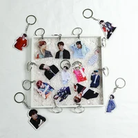 kpop bangtan boys keychain jhope art painting keychain key ring pendant for bag usb car key decoration fans gift collection