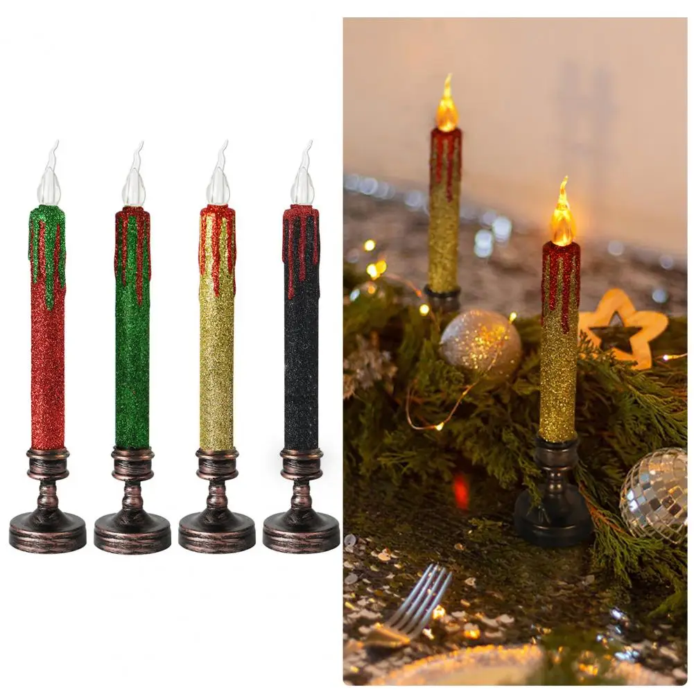 

Flameless Candle Lamp Party Home Decor Realistic Flickering Led Candle Lights Set of 2 Electronic Night Lamps for Xmas Party