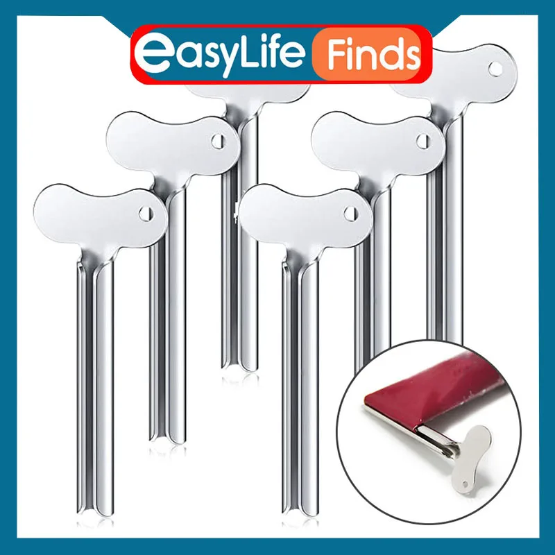 

1pc 2pcs Stainless Steel Toothpaste Squeezer Facial Cleanser Toothpaste Dispenser Squeezer Tube Tools Metal Bathroom Accessories