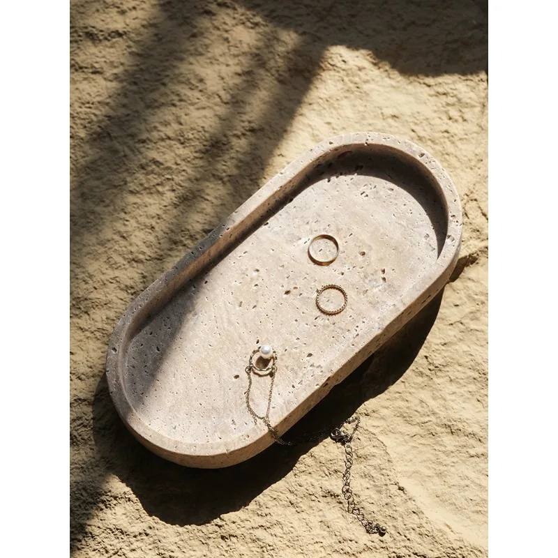 

Декоративный поднос из натурального желтого камня в средневековом стиле, поднос высокого класса, настольный поднос для крыльца, украшение для дома, хранение ювелирных изделий