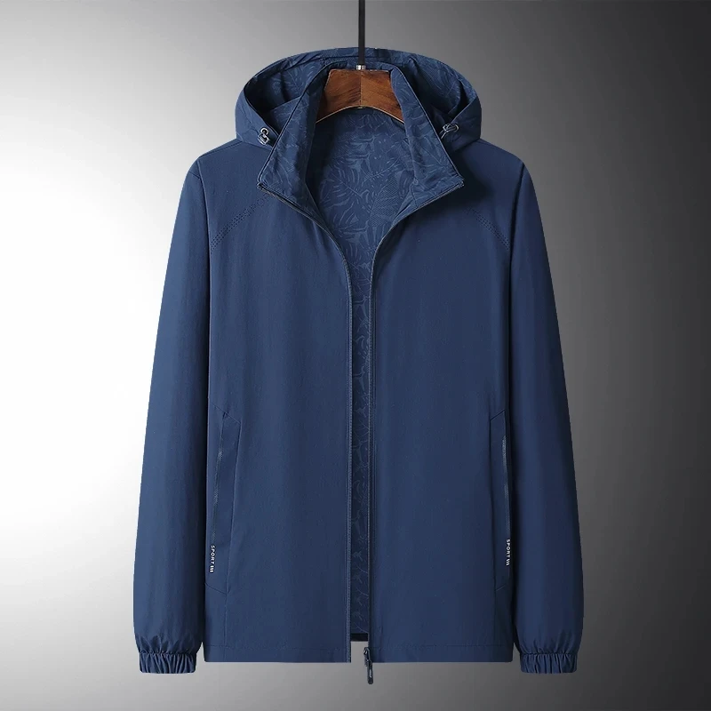 

Модные негабаритные 6XL 5XL 2022 повседневные мужские черные синие ветровки на молнии куртки Тренч для весны и осени одежда