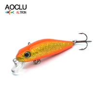 aoclu jerkbait wobblers super quality 8 colors 55mm 5 5g hard bait small minnow fishing lures sinking vmc hooks long casting