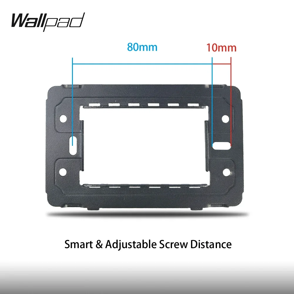 Silver Double US Socket 118*72mm Wallpad L3 Aluminum Frame 2 USA Canada Thailand Universal Wall Electric Power