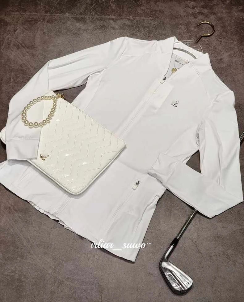 

2022 golf sports summer sun protection clothing women's high elastic slim fit breathable anti-ultraviolet ice silk thin coat