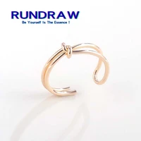 rundraw vintage creative personality knotted irregular open ring party bride wedding ring fashion jewelry for women gifts