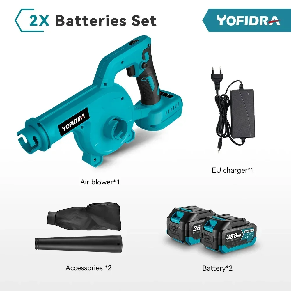 

Аккумуляторный воздуходувка Yofidra 18В 6 скоростей