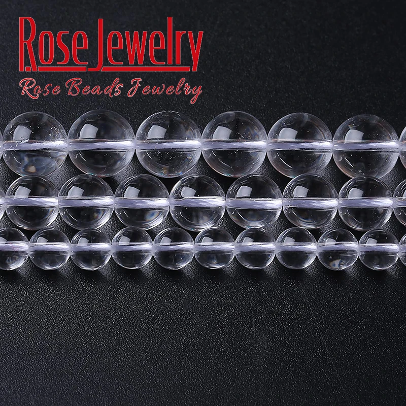 

Top Quality White Crystal Beads Natural Quartz Stone Round Beads For Jewelry Making Diy Bracelets Accessories 4/6/8/10/12mm 15"