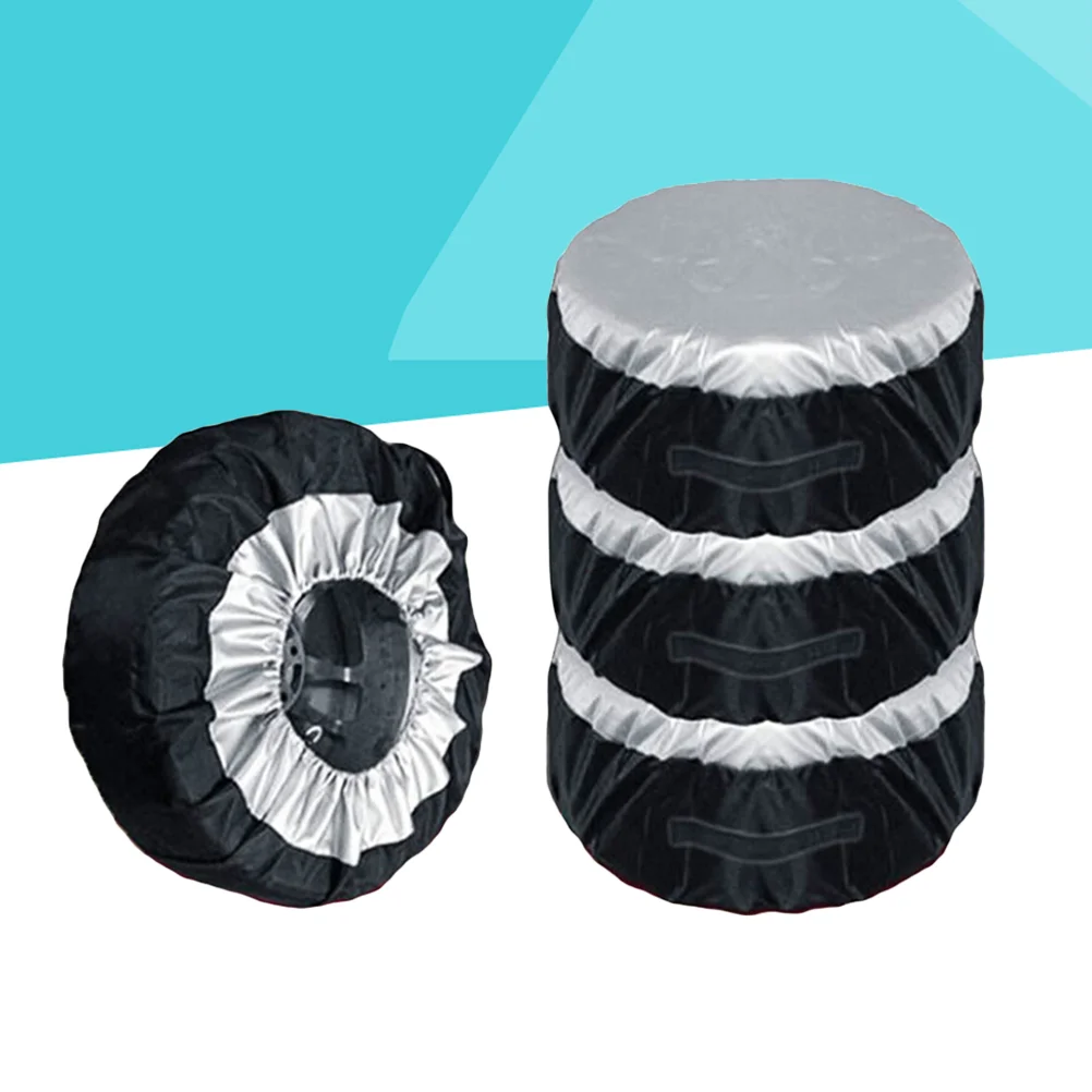 

4pcs Car Spare Tire Covers Dustproof and Rainproof Wheel Tire Covers for 65cm Tire