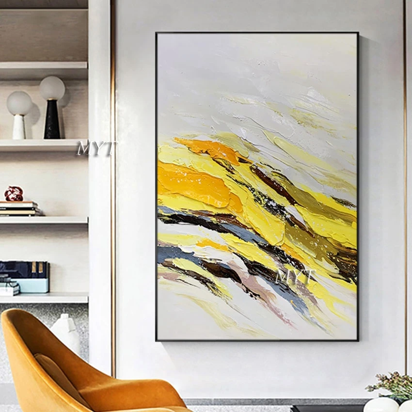 

Latest Arrival Abstract Simple Style Oil Painting On Office Wall Decoration Canvas Picture Hand-painted Design Art Unframed