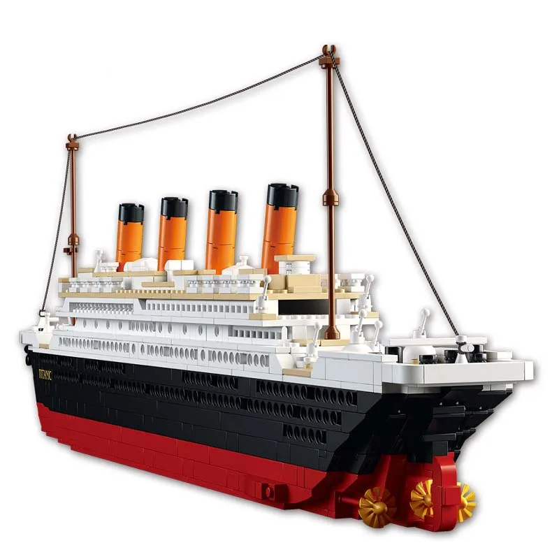 

Titanic RMS cruise Boat ship City Model building kits 3D Blocks Educational Figures diy toys hobbies for children Bricks