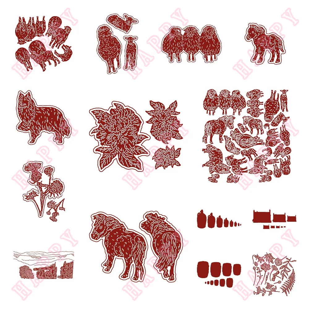 Металлические режущие штампы Rhododendron Highland цветы рай украшение для рукоделия