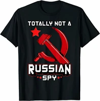 totally not a russian s red hammer and sickle cool gift t shirt mens summer cotton short sleeve o neck tops