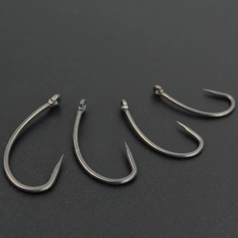 

50pcs High Carbon Steel Curved Shank Carp Fishing Hooks Barbless Fishhooks With Long Shank Carp Fishing Accessories Pesca