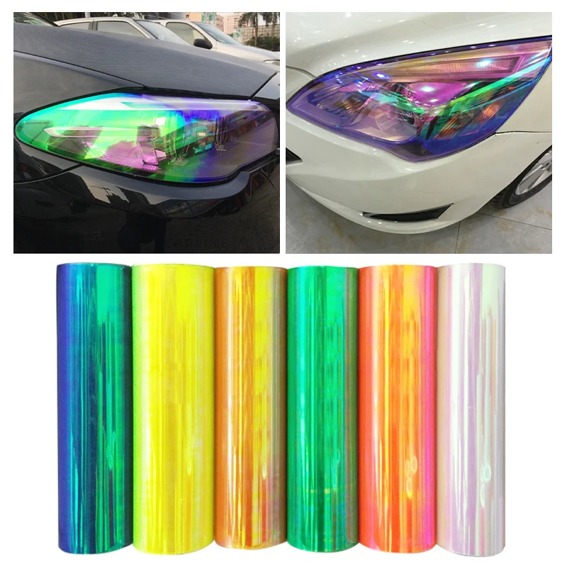 Пленка Для Автомобильных Фар Хамелеон 30x60 См Меняющая Цвет Виниловая Наклейка С