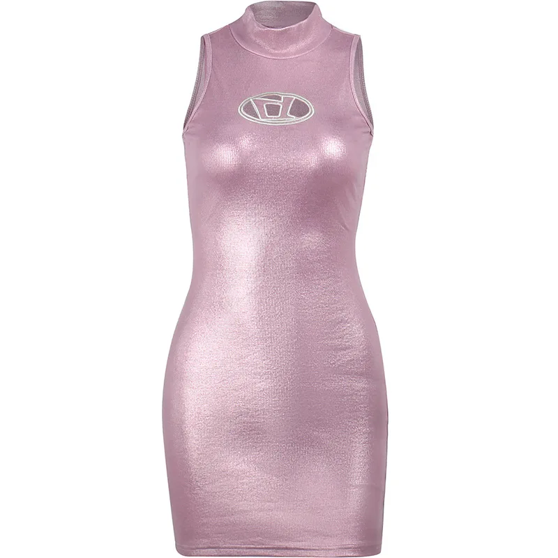 

Женское сексуальное Клубное облегающее мини-платье без рукавов, розовое, черное, летнее