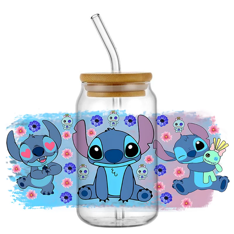 Фото Наклейки Funko с мультяшными рисунками LOVE для стеклянных стаканов, УФ-печать, долговечные клейкие этикетки, наборы для самостоятельного изготовления наклеек для посуды для напитков №2