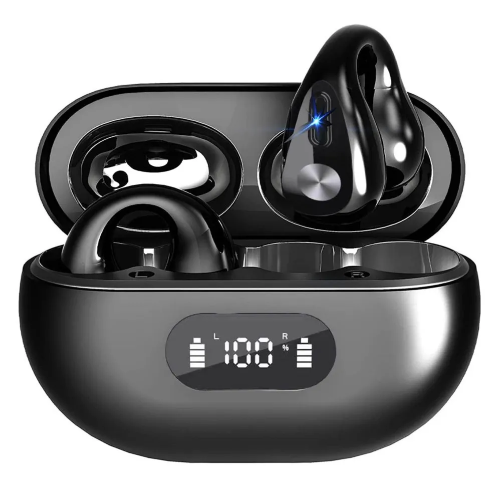 

Youalso Air Buds Ear Clip Pro Pod Bluetooth Earbuds Bone Conduction Wireless Headset HiFi Stereo Sport Earphone Open Ear Headset