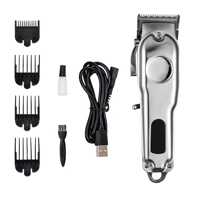 

Hair Trimmer Kit Professional Wireless Clipper All-Metal Body LED Digital Display Hair Cutter Machine For Men