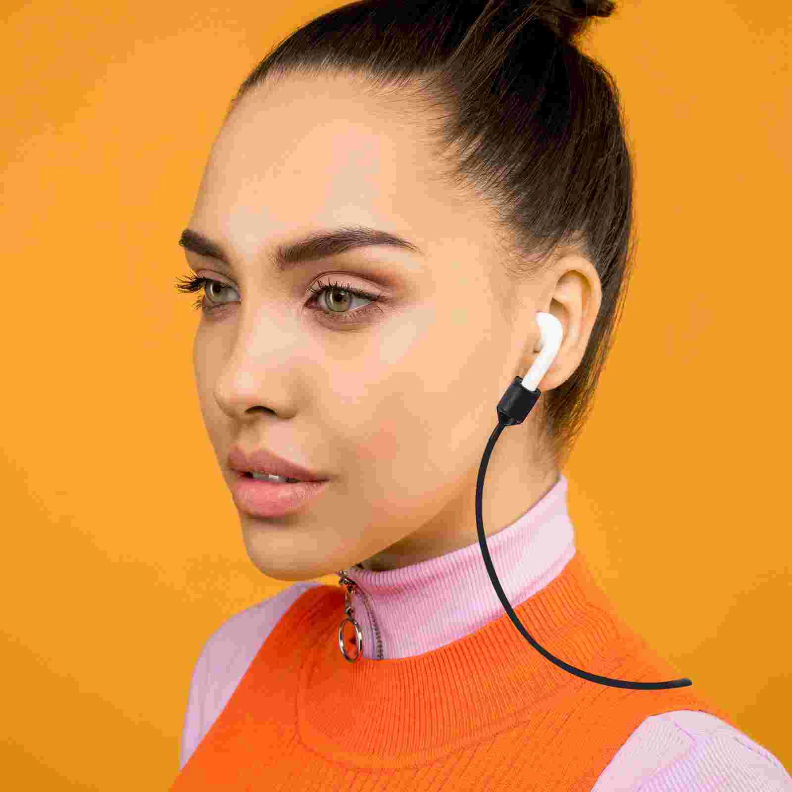 

4pcs Silicone Earphone Lanyards Running Wire Cable Connector Wireless Headset Lanyard Magnetic Earphone Lanyard