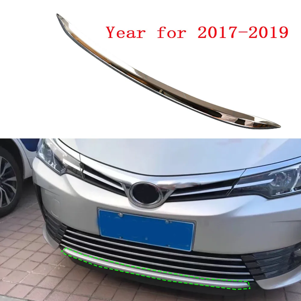 

Бампер для автомобиля Toyota Corolla Altis 2014 2015 2016 2017-2019, хромированная отделка из АБС-пластика, Передняя защитная балка, нижняя решетка, решетка для гриля