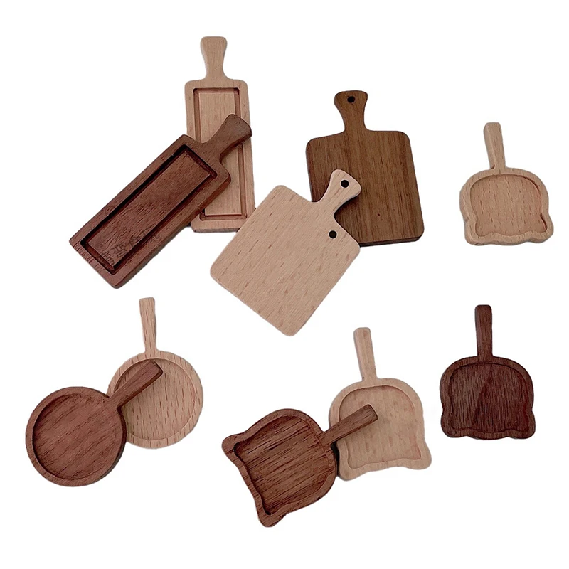 

1Pc 1:12 Dollhouse Miniature Storage Tray Fruit Dish Dinner Plate Tea Tray Bread Tray Model Kitchen Decor Toy