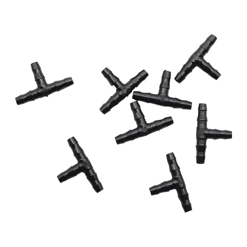 

50 Pcs Sprinkler Irrigation 1/4 Inch Barb Tee Water Hose connectors Pipe Hose Fitting Joiner Drip System for 4mm/7mm Hose