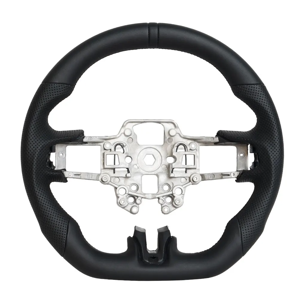 

Черный гладкий перфорированный кожаный руль для Ford Mustang 2015-2017 2018-2023 Кожаный руль Mustang