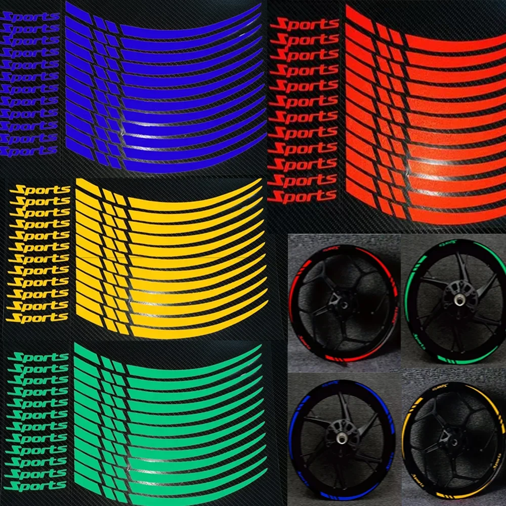 12x наклейки для украшения колес автомобиля на колеса обод мотоцикла велосипеда