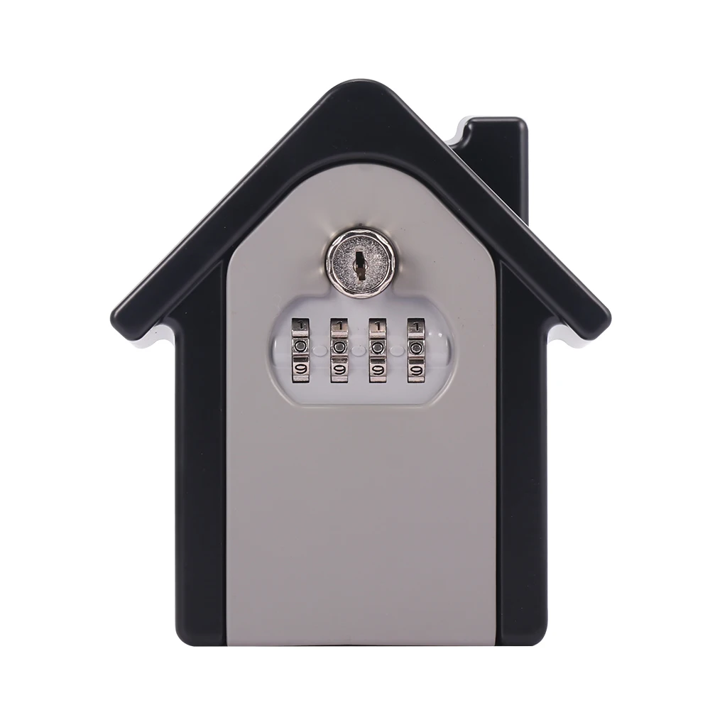 

Outdoor Safety Keys Storage Box Creative House Shape Security Wall Mounted Combination Lock Box Key Safe Box Password Key Lock