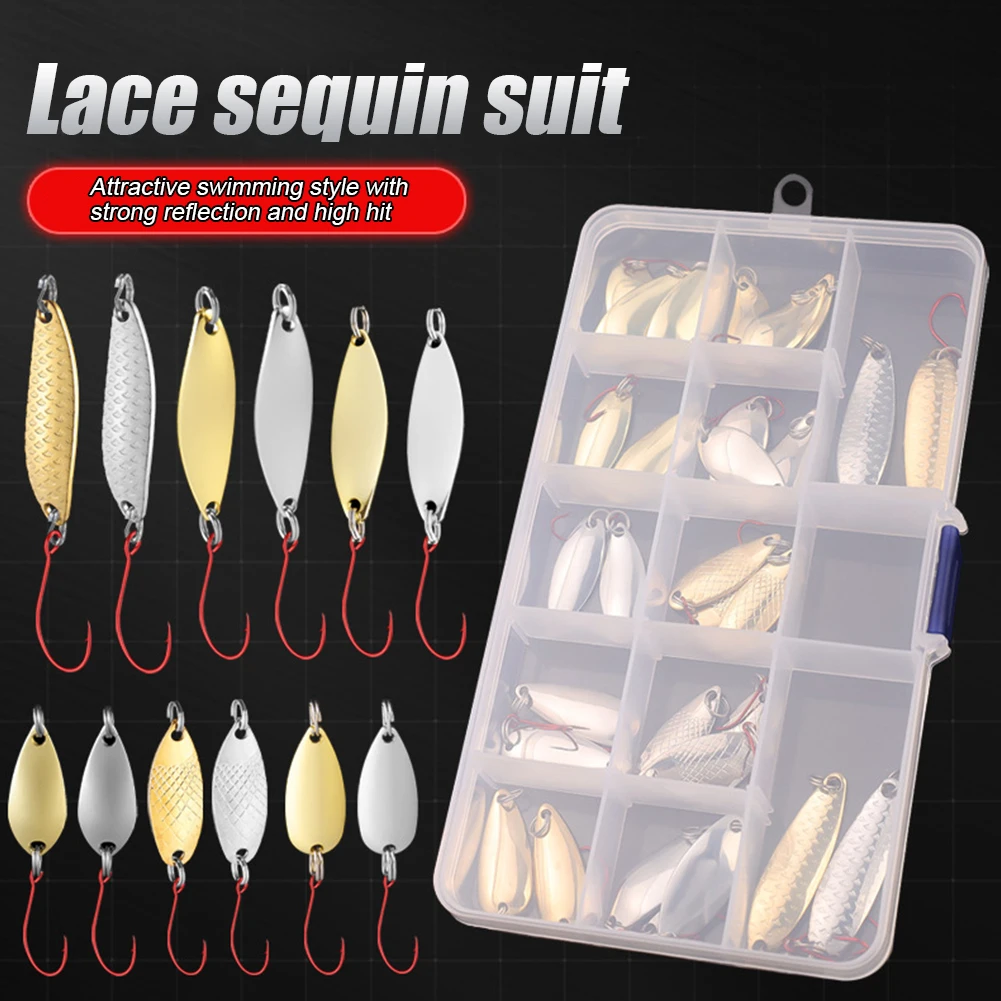 

Металлическая искусственная рыболовная ложка с крючками