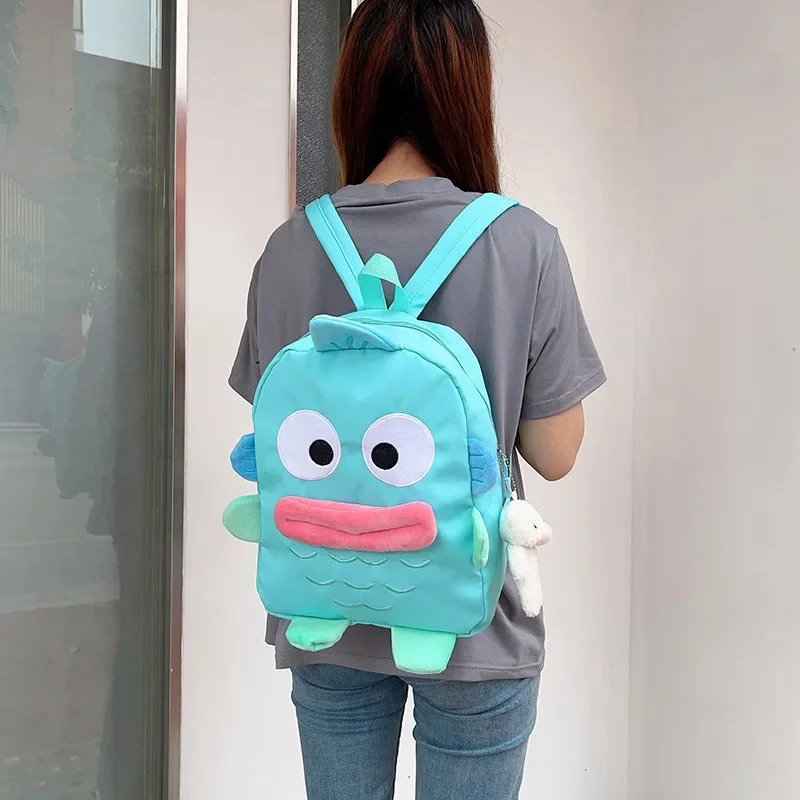 Sanrio рюкзаки аниме Hangyodon рюкзак женский мультфильм трехмерный большой рот отдых