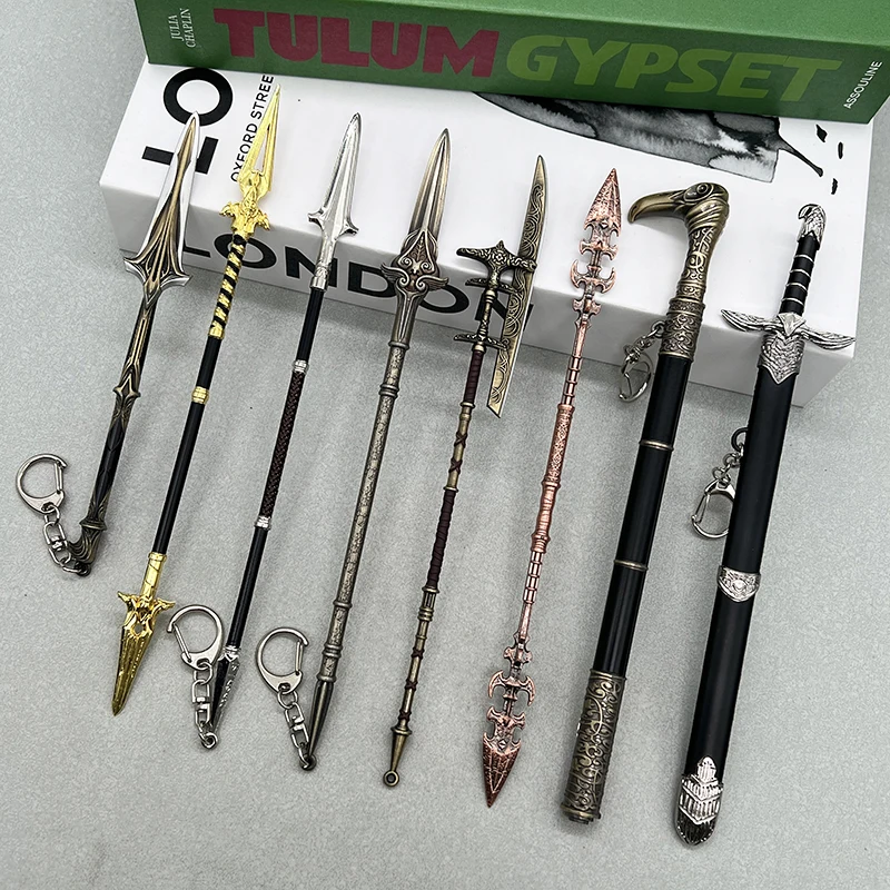 AC Odyssey Valhalla Syndicate Game Реплика Металлическое копье Меч Модель оружия Eivor Frye Altaïr