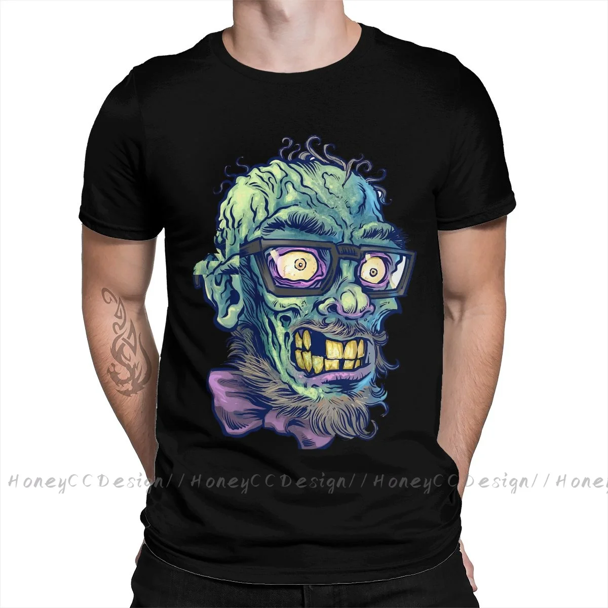 Fashion Zombie Men Clothing Head 01 T-Shirt Summer O Neck Shirt Short Sleeve Plus Size