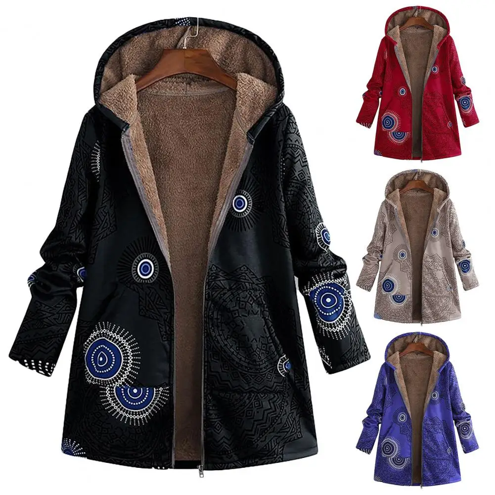 

Stylish Women Jacket Warm Winter Jacket Zipper Plush All Match Women Jacket Soft