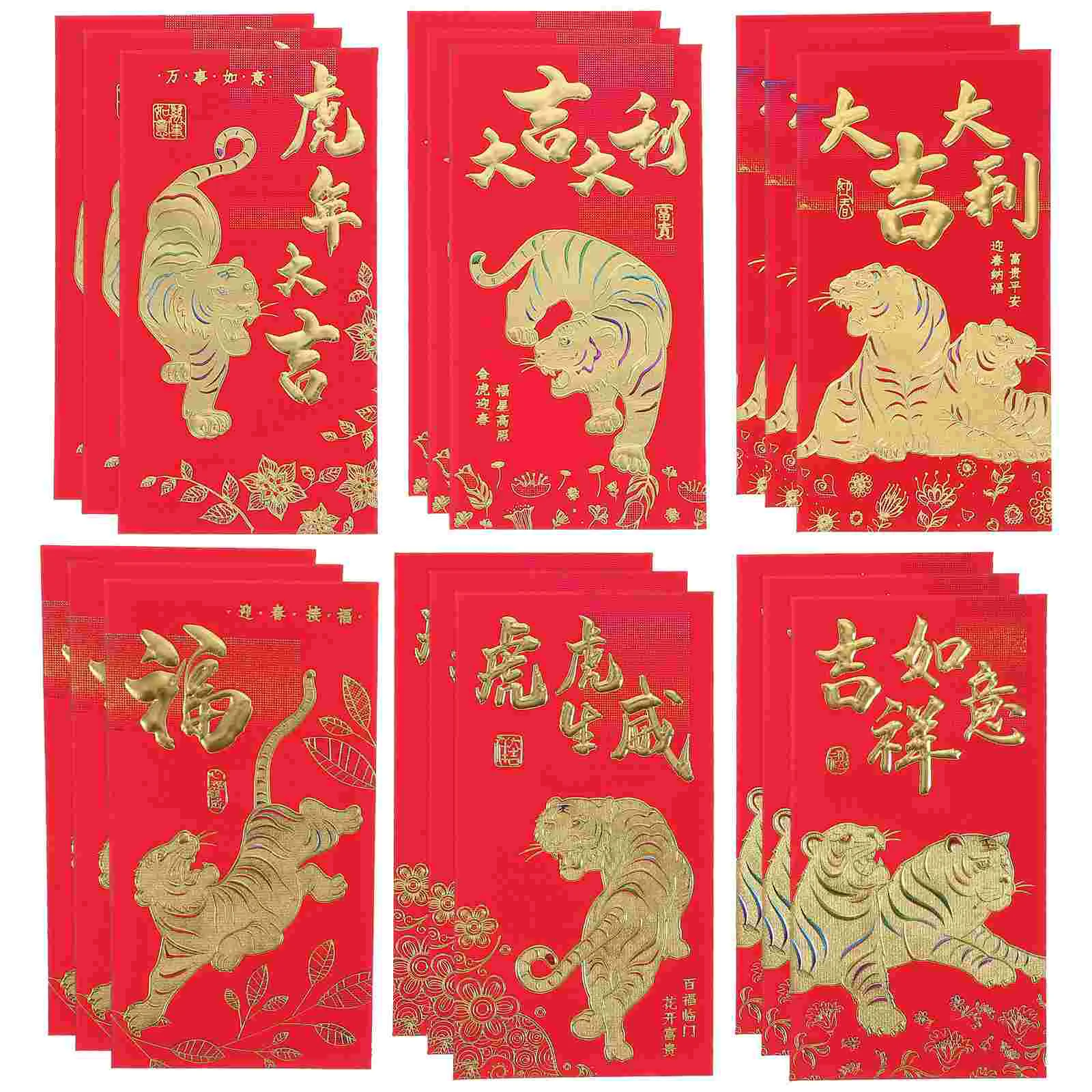 

Red Year Envelopes Chinese New Money Envelope Festival Hong Bao Spring Packet Lucky Hongbao Packets Pocket Gift Pocketslunarfor
