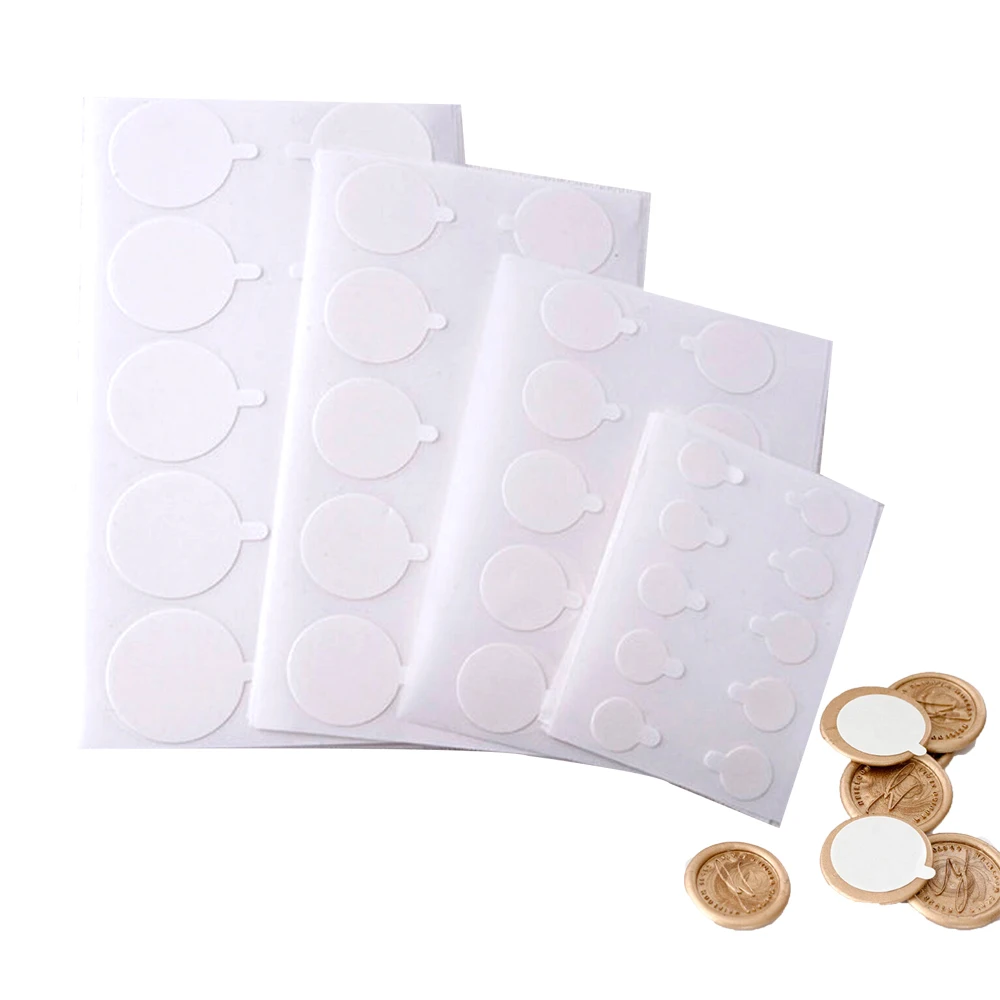 

Double Sided Stickers Self Adhesive Double Sided Wax Seal Backing Stickers for Wax Stamping Coins Wax Seal