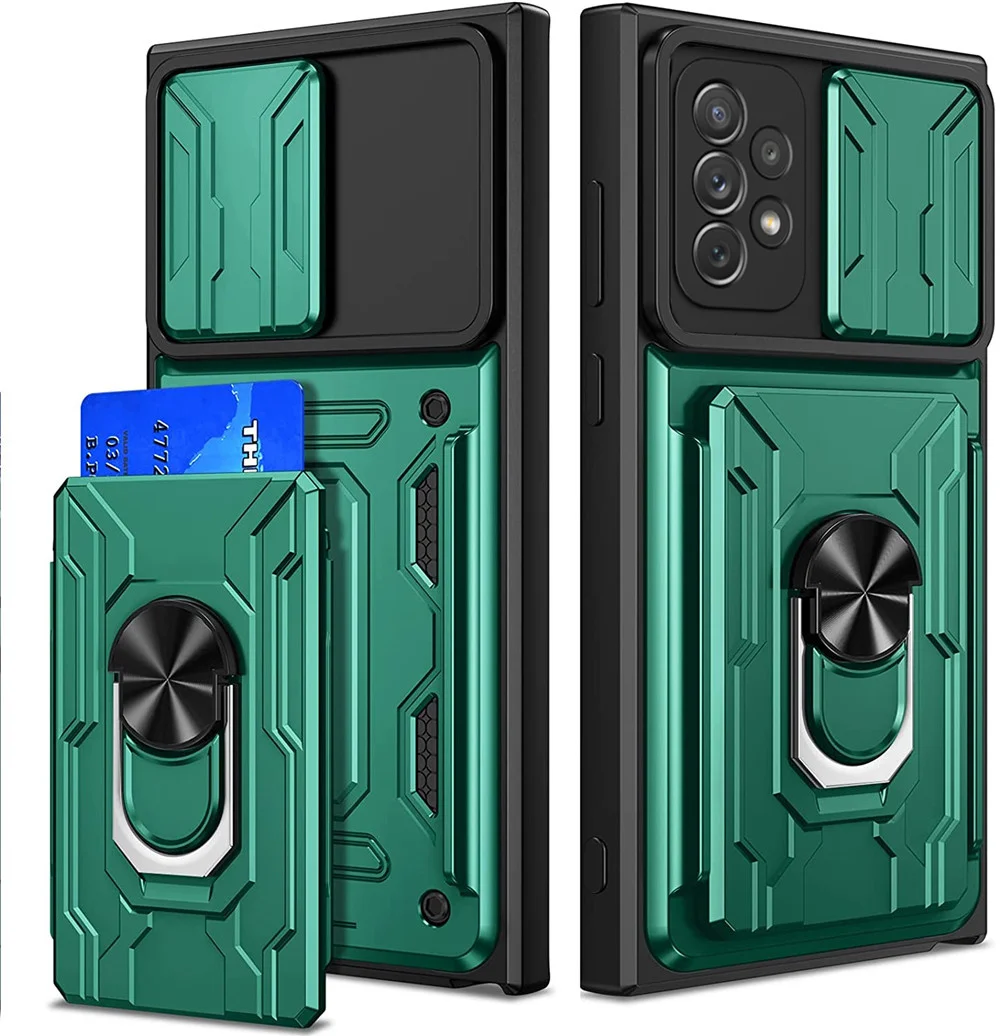 

For Samsung A52 5G 4G Case Card Bag Ring Stand Camera Protection Cover For Samsung A52 SM-A525F 6.5" Galaxy A52 Funda