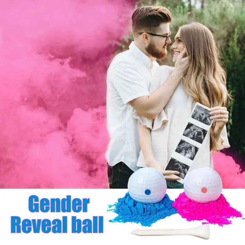 Ball Golf Theme Blue Pink Powder Balls Innovative Baby Gender Reveals Smoke Powder Ball Bombs