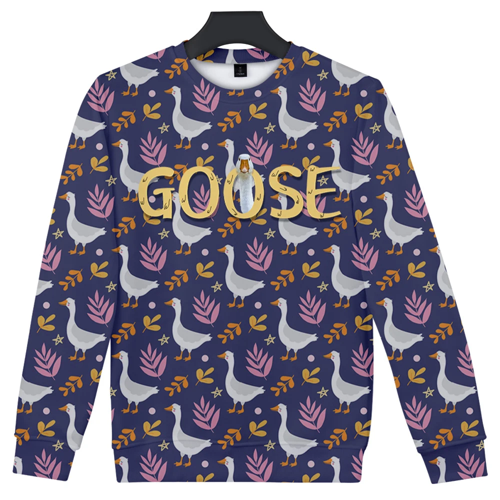 

Hot Sale O-Neck Sudadera Sweatshirts Casual Clothes Goose Prints Women Men Long Sleeve Sweatshirts