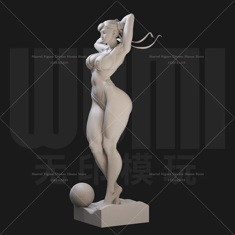 1/24 1/18 1/10 Mighty Charming Chunli Deadly Assassin Jiami Beach Volleyball Edition Fighting Game GK 3D Resin Un-panited Model