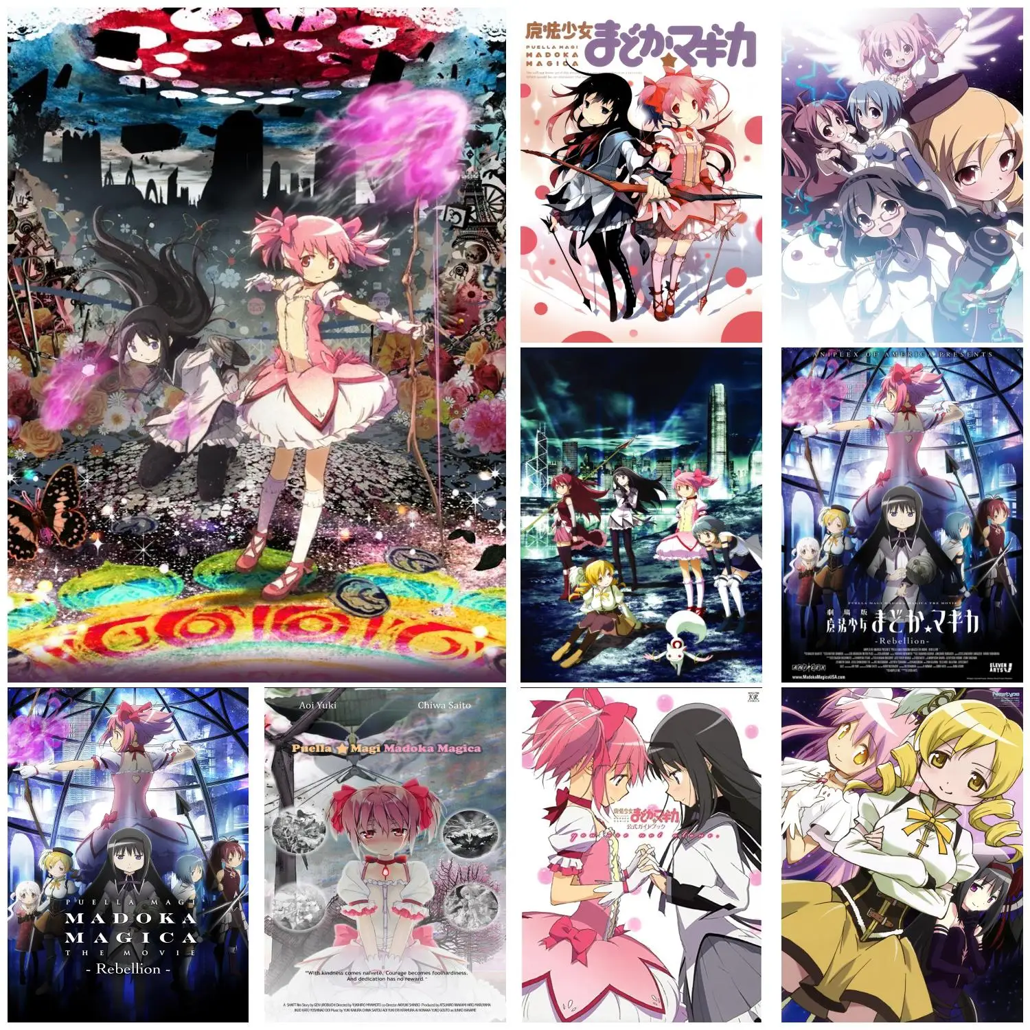 Плакат madoka magica настенный художественный плакат на холсте для современной семьи