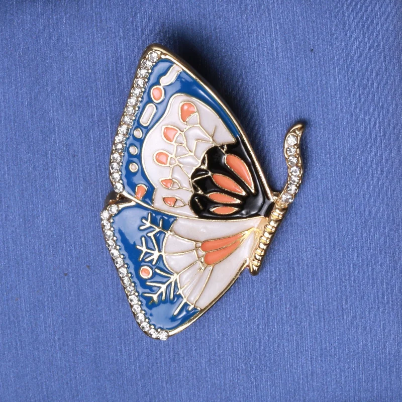 

Enamel Butterfly Brooches Pins Colorful Moth Lapel Badges Punk Gothic Insect Jewelry Gift for Friends Coat Suit Accessories