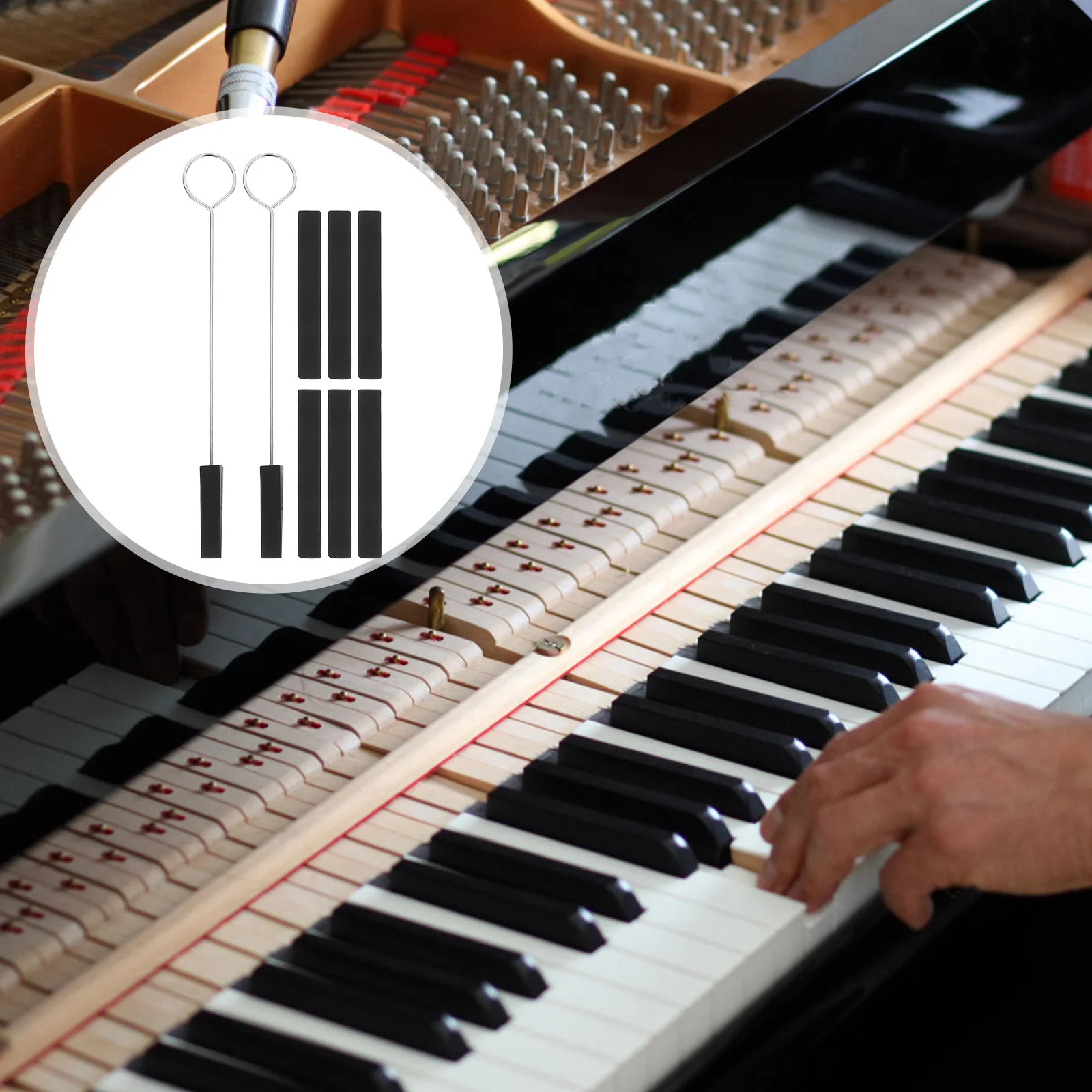 

Tool Tune Repair Tools Tuning Wrench Handle Damper Sticks Piano Blocks Rubber Partner Fork Professional Kit Music Pianos